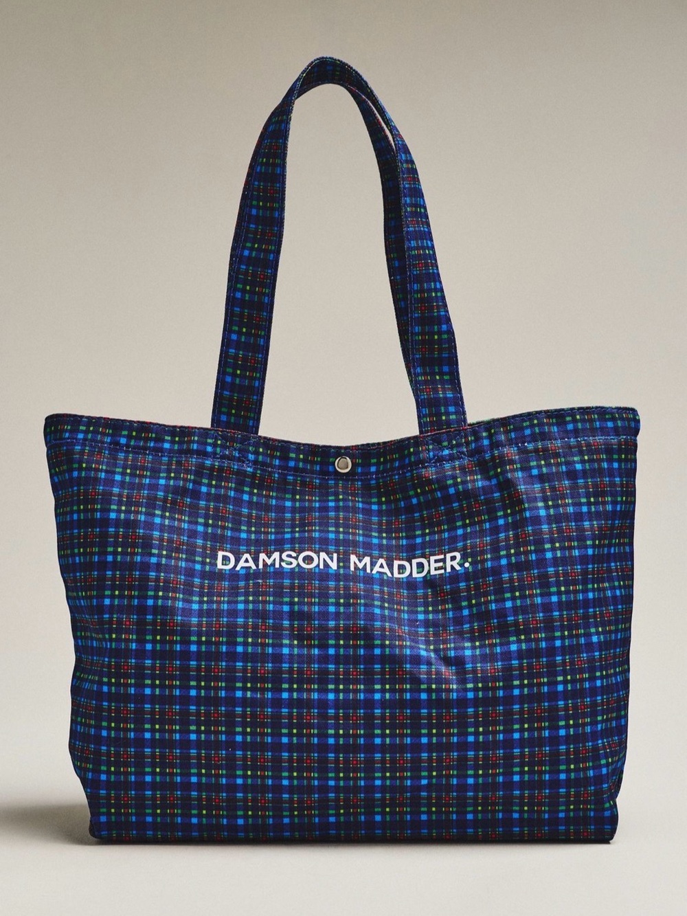 Damson Madder Plaid Vela Canvas Tote